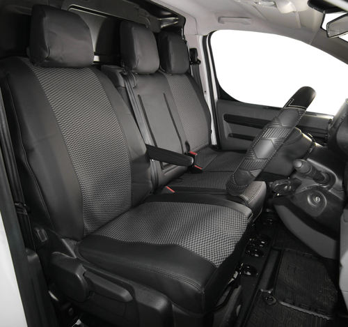 Tailored Premium / Leatherette Seat Cover Set to fit Toyota Proace - 2016 Onwards