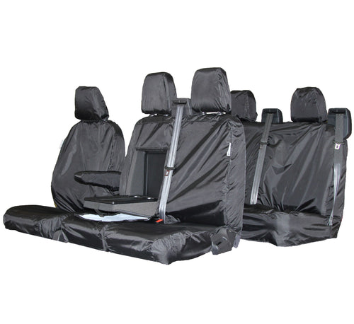 Ford Transit Custom Crew Cab Waterproof Seat Covers Full Set Fronts & Rears