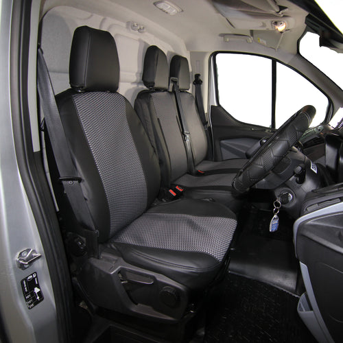 Tailored Premium / Leatherette Seat Cover Set - Ford Transit Custom - 2013 Onwards