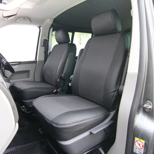 Premium Leatherette Seat Covers Tailored to fit Volkswagen Transporter T5, T6, T6.1