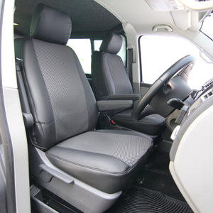 Premium Leatherette Seat Covers Tailored to fit Volkswagen Transporter T5, T6, T6.1