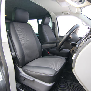 Premium Leatherette Seat Covers Tailored to fit Volkswagen Transporter T5, T6, T6.1