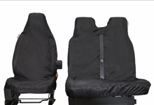 Load image into Gallery viewer, Waterproof Commercial Van Seat Covers Driver + Bench - BLACK