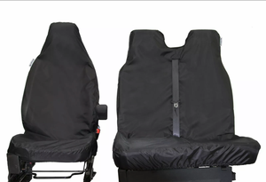 Waterproof Commercial Van Seat Covers Driver + Bench - BLACK