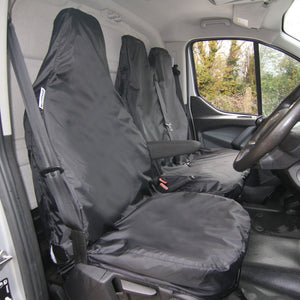 Waterproof Commercial Van Seat Covers Driver + Bench - BLACK