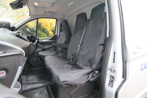 Waterproof Commercial Van Seat Covers Driver + Bench - BLACK