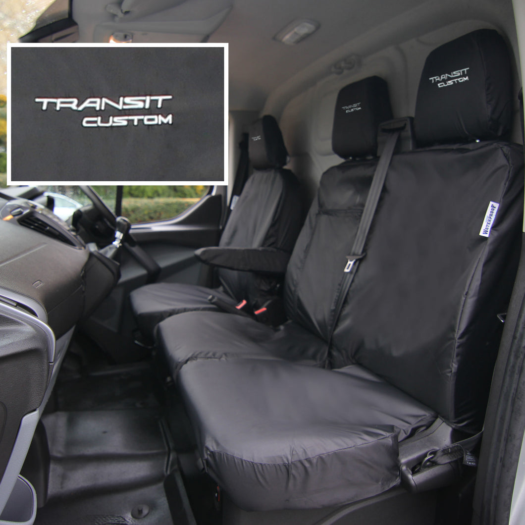 Ford Transit Custom Seat Cover Set with Embroidery